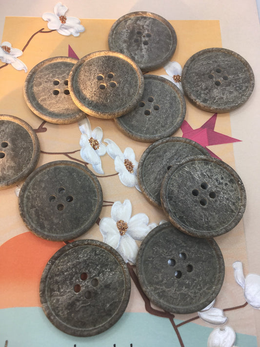 QUALITY 1-1/4" Natural Graystone Buttons ITALIAN Vintage Sewing Button for Clothing / Coat & Jacket Buttons / Designer Buttons 559
