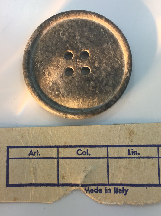 Italian Stone Grey Buttons 1-1/4” Vintage Sewing Button for Clothing / Coat & Jacket Buttons / Designer Decorative Buttons 560