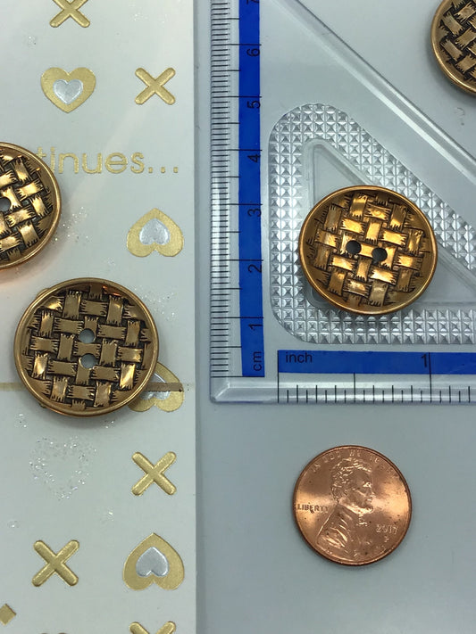 QUALITY 7/8" Gold Metal Buttons ITALIAN Vintage Sewing Button for Clothing / Coat & Jacket Buttons / Designer Decorative Buttons 570