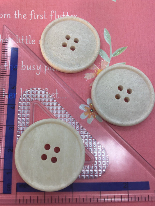 QUALITY 1 1/4" Almond White Buttons ITALIAN Vintage Sewing Button for Clothing / Coat & Jacket Buttons / Designer Decorative Buttons 557