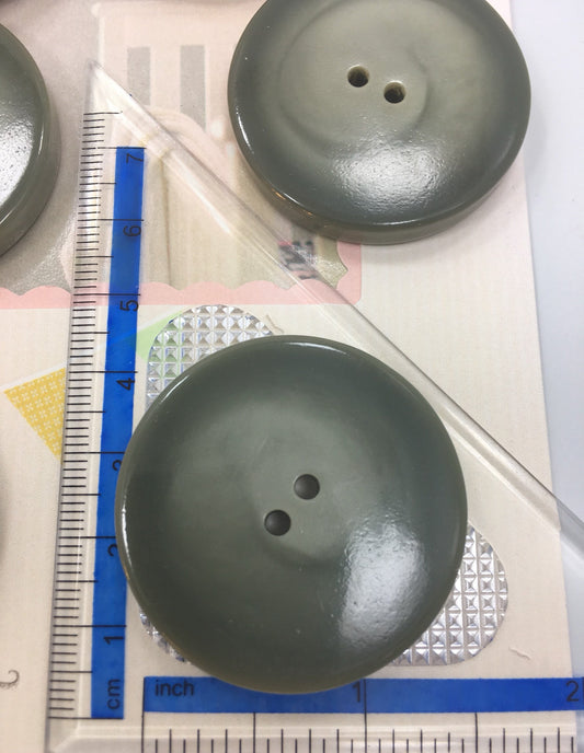 QUALITY 1-1/2" Reseda Green Sage Buttons ITALIAN Vintage Sewing Button for Clothing / Coat & Jacket Buttons / Designer Decorative Button 556