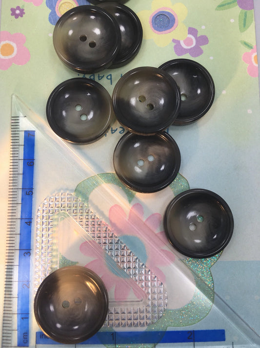 QUALITY 7/8" Stormy Grey Buttons ITALIAN Vintage Sewing Button for Clothing / Coat & Jacket Buttons / Designer Decorative Buttons 553