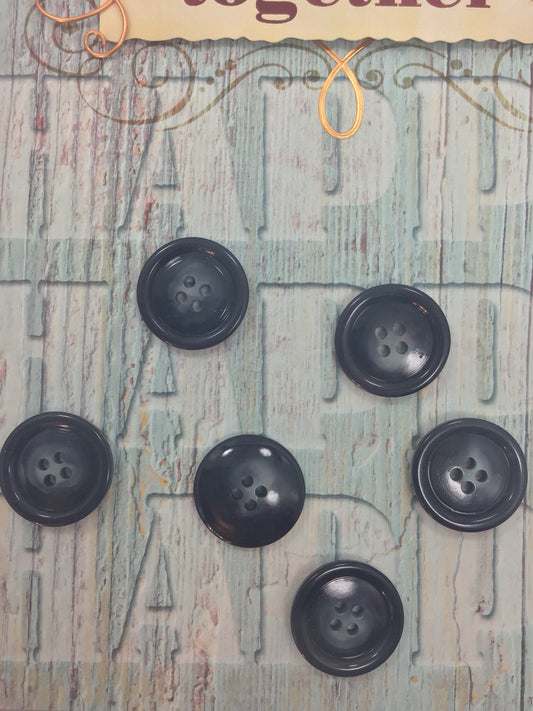 QUALITY 7/8" Grey Buttons ITALIAN Vintage Sewing Button for Clothing / Coat & Jacket Buttons / Designer Decorative Buttons 595