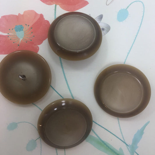 1-1/2" Toffee Tan Shank Buttons ITALIAN Vintage Sewing Button for Clothing / Coat & Jacket Buttons / Designer Decorative Buttons 638