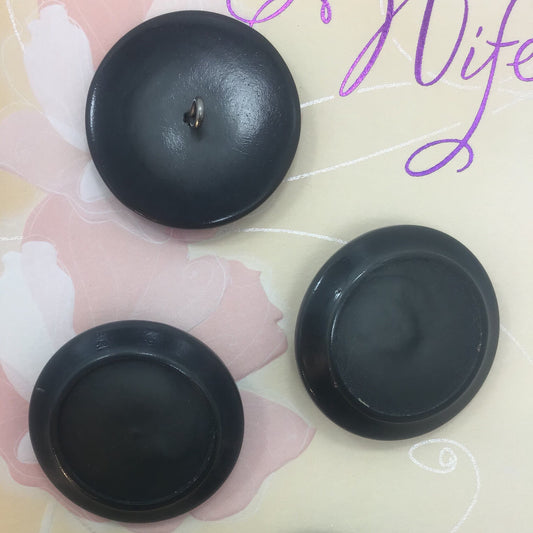 QUALITY 1-1/2" Grey Buttons ITALIAN Vintage Sewing Button for Clothing / Coat & Jacket Buttons / Designer Decorative Buttons 632