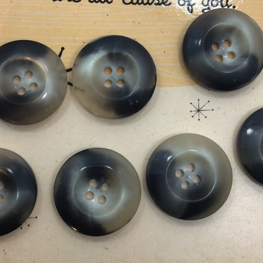 QUALITY 7/8" Stormy Grey 4 Hole Buttons ITALIAN Vintage Sewing Button for Clothing / Coat & Jacket Buttons / Designer Decorative Buttons 609