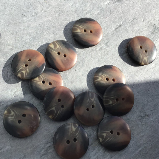 VINTAGE 1" Dark Brown ITALIAN Buttons for Clothing / Dress Buttons / Coat & Jacket Buttons / Designer Buttons 660