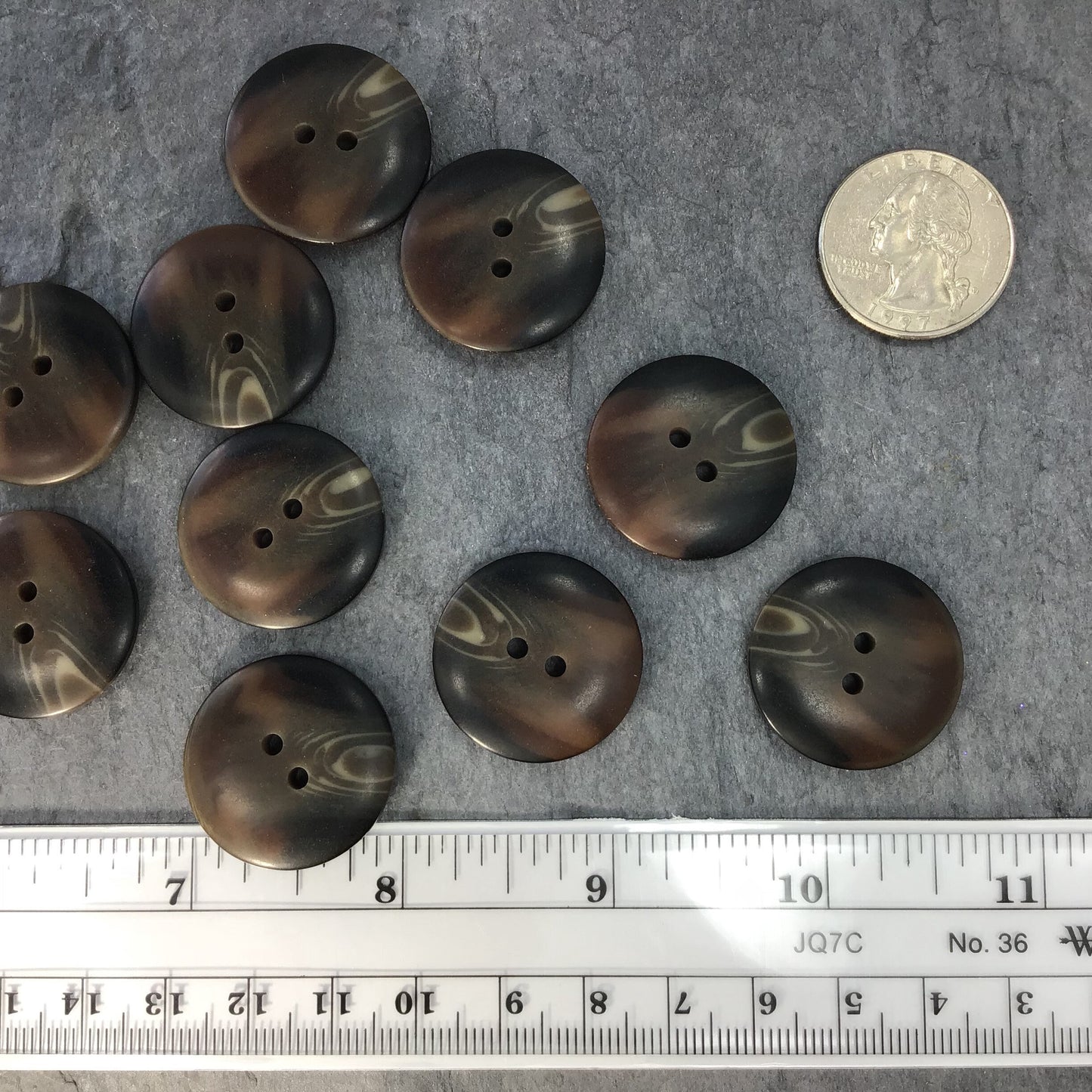 VINTAGE 1" Dark Brown ITALIAN Buttons for Clothing / Dress Buttons / Coat & Jacket Buttons / Designer Buttons 660