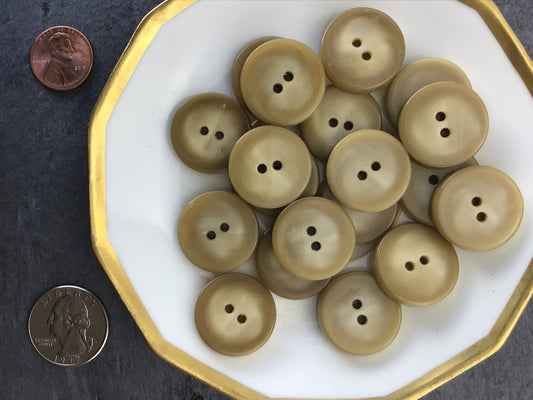 7/8" 2 Hole Camel Buttons ITALIAN Vintage Sewing Button for Clothing / Dress Buttons/ Coat & Jacket Buttons / Designer Buttons 684