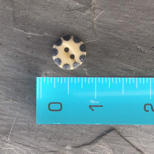 Black Offwhite BUTTONS 5/8" Vintage Plastic Shank Buttons for Clothing / Blazer Buttons & Jacket Buttons / Decorative Buttons 210