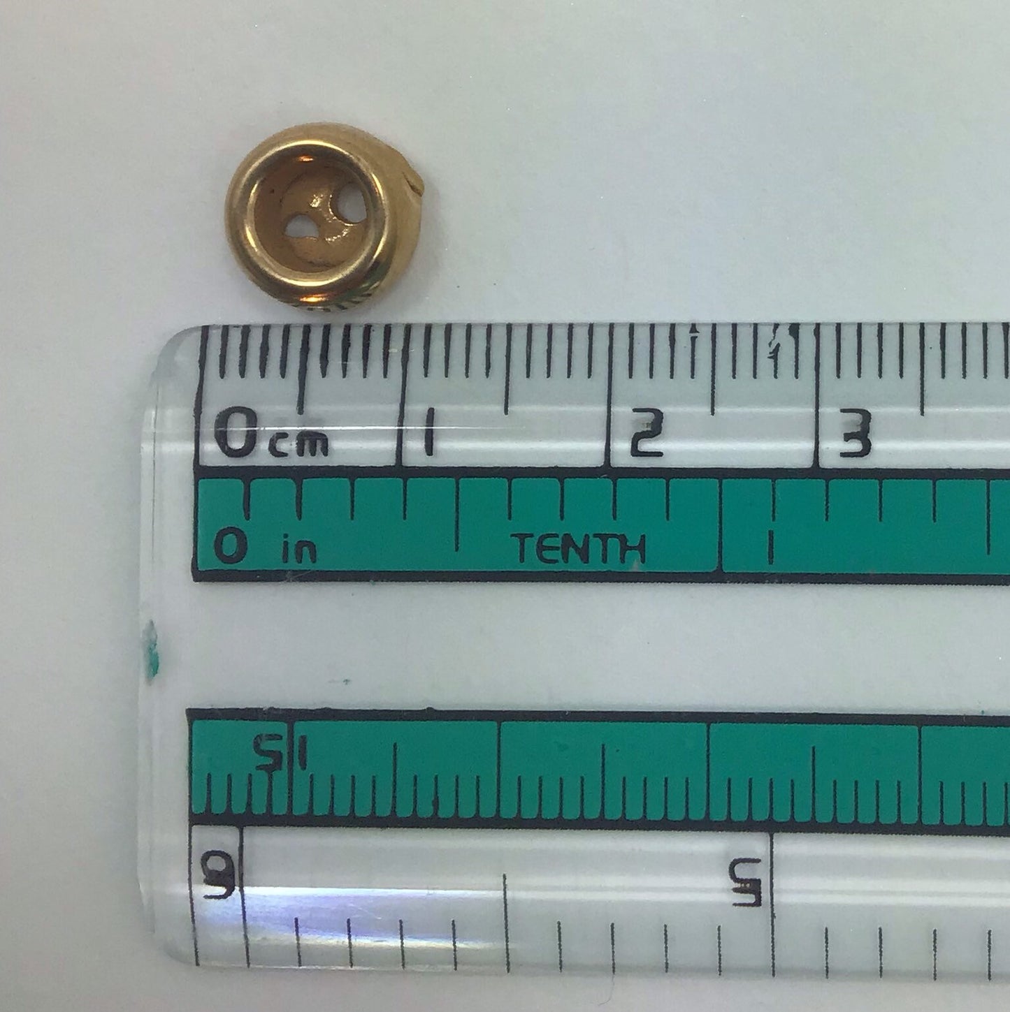 3/8" SMALL GOLD Buttons VINTAGE 2 Hole Metal Buttons for Clothing / Blouse Buttons / Shirt Buttons / Dress Buttons 51