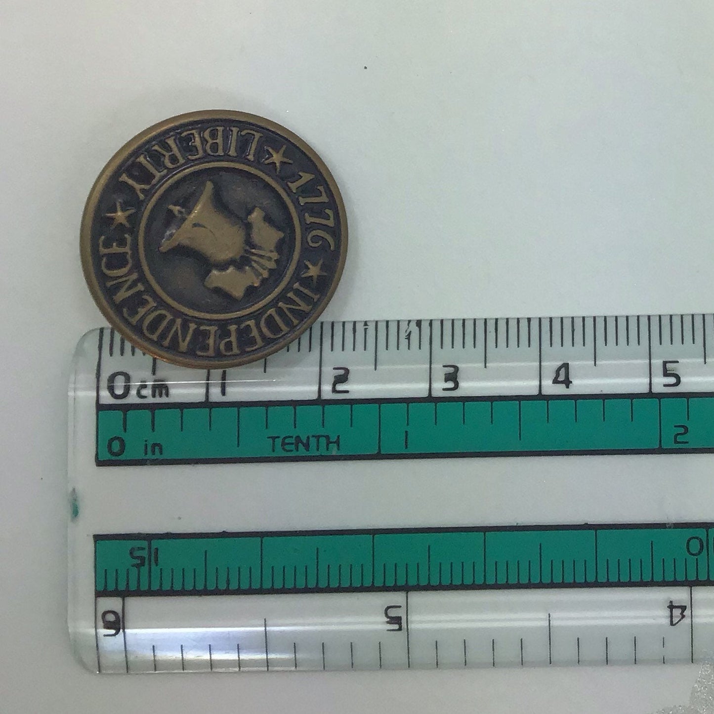 LIBERTY INDEPENDENCE 1776 Dark Bronze Buttons Vintage Metal Shank Buttons for Clothing / Blazer Buttons & Jacket Buttons 59