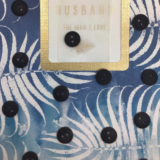 1/2" SMALL BLACK Buttons for Clothing / 2 Hole Black Wholesale Buttons / Shirt Buttons / Dress Buttons 66