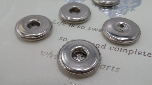 3/4" SILVER METAL Buttons for Clothing / Vintage 2 Hole Silver Buttons / Jacket Buttons / Pants Buttons / Decorative Buttons 157