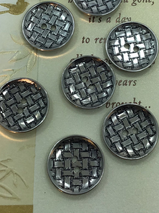 QUALITY 7/8" Designer Silver Metal Buttons ITALIAN Vintage Sewing Button for Clothing / Coat & Jacket Buttons / Decorative Buttons 569
