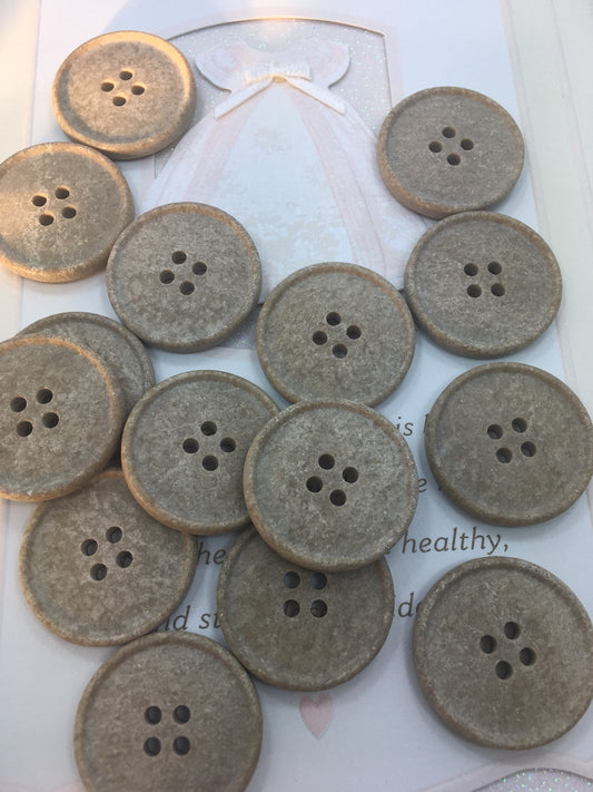 QUALITY 1" Natural Sandstone Tan Buttons ITALIAN Vintage Sewing Button for Clothing / Coat & Jacket Buttons / Designer Buttons 558