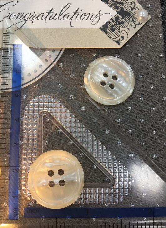 QUALITY 7/8" Pearl-like Ivory Buttons ITALIAN Vintage Sewing Button for Clothing / Coat & Jacket Buttons / Designer Decorative Buttons 550