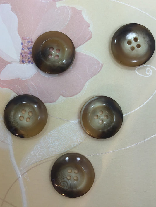 QUALITY 7/8" Caramel Hazel Brown Buttons ITALIAN Vintage Sewing Button for Clothing / Coat & Jacket Buttons / Designer Buttons 598