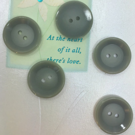 QUALITY 1" Sage Green Buttons ITALIAN Vintage Sewing Button for Clothing / Coat & Jacket Buttons / Designer Decorative Buttons 593