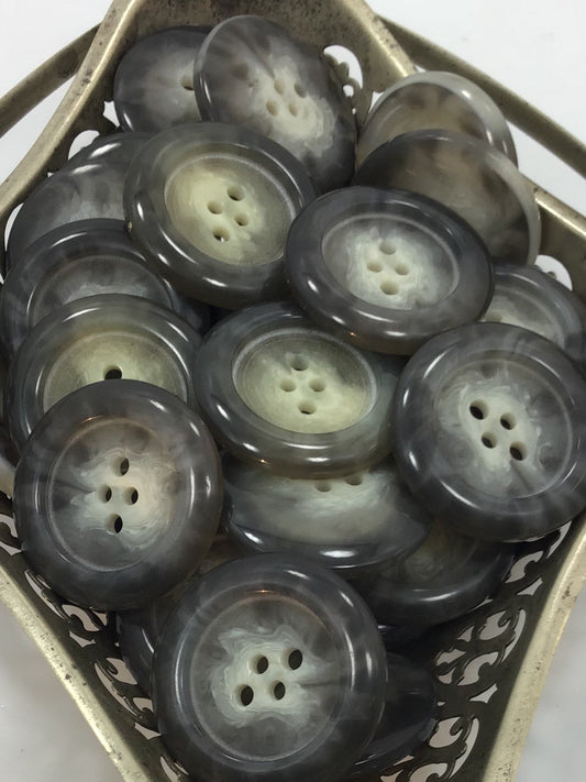 QUALITY 1-1/8" Designer Multi-grey Buttons ITALIAN Vintage Sewing Button for Clothing / Coat & Jacket Buttons / Designer Buttons 600