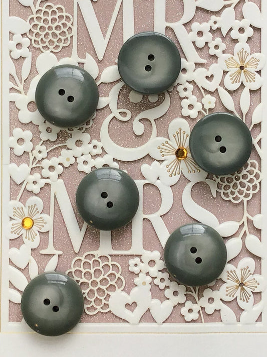 1" ITALIAN VINTAGE Pearl-like Sage Green Buttons for Clothing Thick 2 Hole Sewing Buttons 523