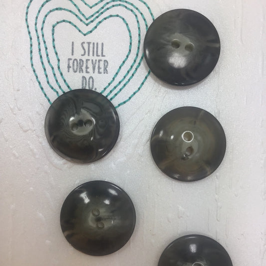 ITALIAN Light Grey Clear Buttons VINTAGE Sewing Button for Clothing / Coat & Jacket Buttons / Designer 2 Hole Buttons 636