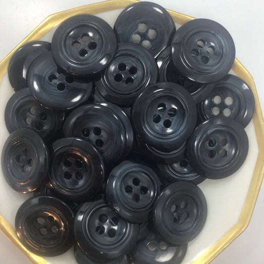 QUALITY 1-1/8" Dark Teal Buttons ITALIAN Vintage Sewing Button for Clothing / Coat & Jacket Buttons / Designer Decorative Buttons 635