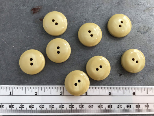 QUALITY 1" Natural Beige Thick Buttons ITALIAN Vintage Sewing Button for Clothing / Coat & Jacket Buttons / Designer Decorative Buttons 665