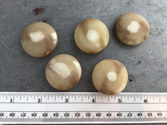 BIG 1-3/8" Caramel Buttons ITALIAN Vintage Sewing Button for Clothing / Coat & Jacket Buttons / Designer Decorative Buttons 666