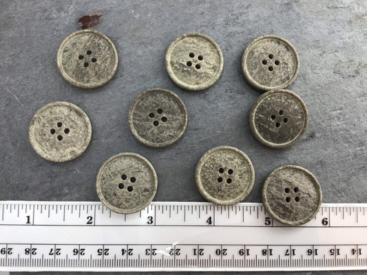 QUALITY 1" Stone Grey Buttons ITALIAN Vintage Sewing Button for Clothing / Coat & Jacket Buttons / Designer Buttons 669