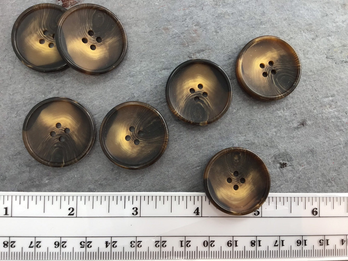 QUALITY 1 1/8" Toffee Brown Buttons ITALIAN Vintage Sewing Button for Clothing / Coat & Jacket Buttons / Designer Buttons 674