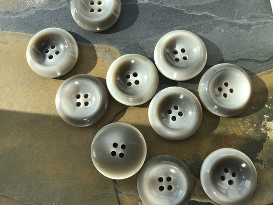 QUALITY 1-1/8" Grey Green Buttons ITALIAN Vintage Sewing Button for Clothing / Coat & Jacket Buttons / Designer Decorative Buttons 677