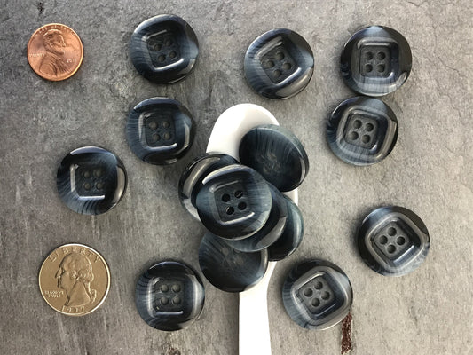 Italian Fancy Button Dark Navy 7/8" Vintage Sewing Button for Clothing / Designer Buttons by the piece & Wholesale 683