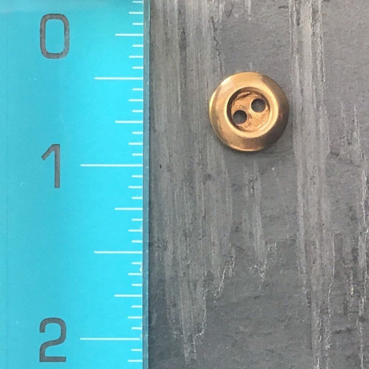 1/2" GOLD METAL Buttons 2 Hole Vintage Sewing Button for Clothing / Shirt Buttons / Dress Buttons / Blouse Buttons 114