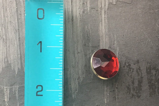 RED GEM SILVER Buttons 3/4" Vintage Shank Metal Buttons for Clothing / Dress Buttons / Jacket Buttons / Decorative Buttons 167