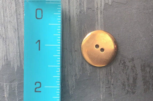 1 Inch 2 Hole METAL GOLD BUTTONS Vintage Metal Buttons for Clothing / Jacket Buttons / Dress Buttons / Decorative Buttons 176