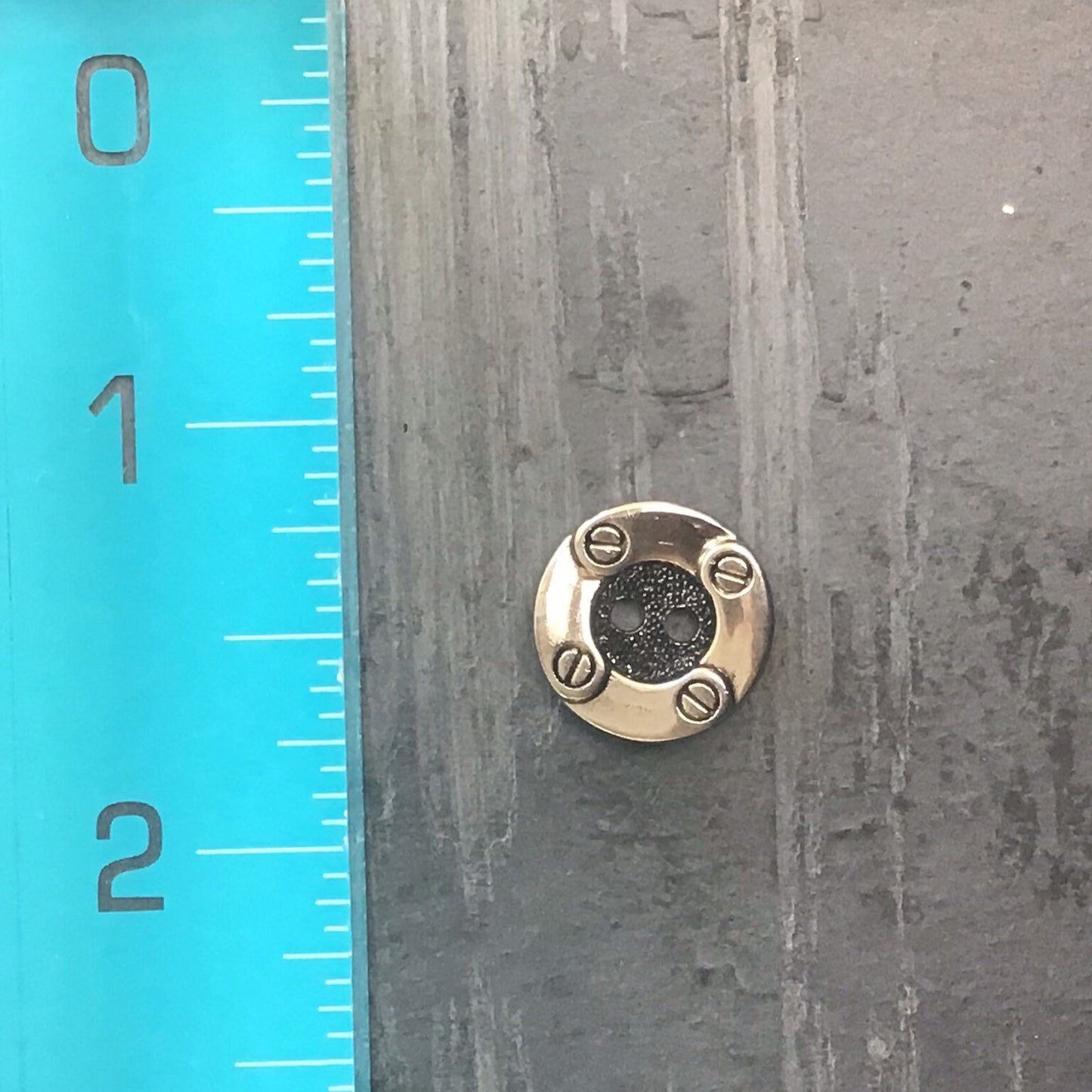 VINTAGE SILVER BUTTONS 5/8" Metallic Silver 2 Hole Metal Buttons for Clothing / Blazer Buttons & Jacket Buttons / Decorative Buttons 70