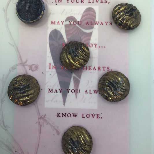 ANTIQUE GOLD METAL Buttons 1-1/8" Vintage Metal Shank Buttons for Clothing / Blazer Buttons & Jacket Buttons / Decorative Buttons 6