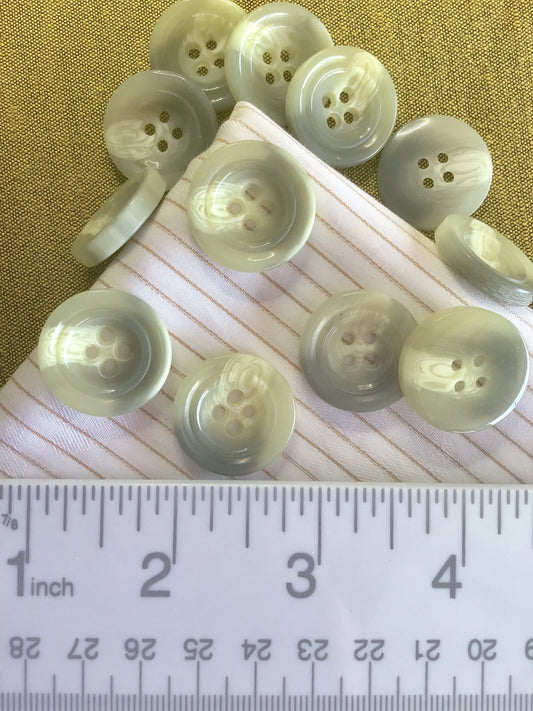 Italian Harbor Grey Textured 4 Hole 15/16" (23mm) 36L Vintage Buttons #906 Vintage/ Coat Buttons/ Wholesale Decorative Buttons