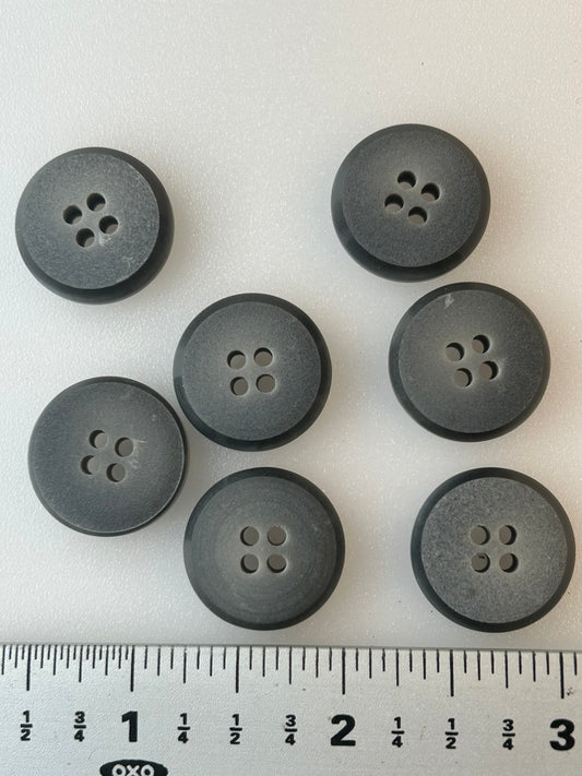 ITALIAN BUTTONS 4 hole Light Gray Buttons 3/4" (19mm) Designer Buttons / Clothing Vintage Buttons #1116