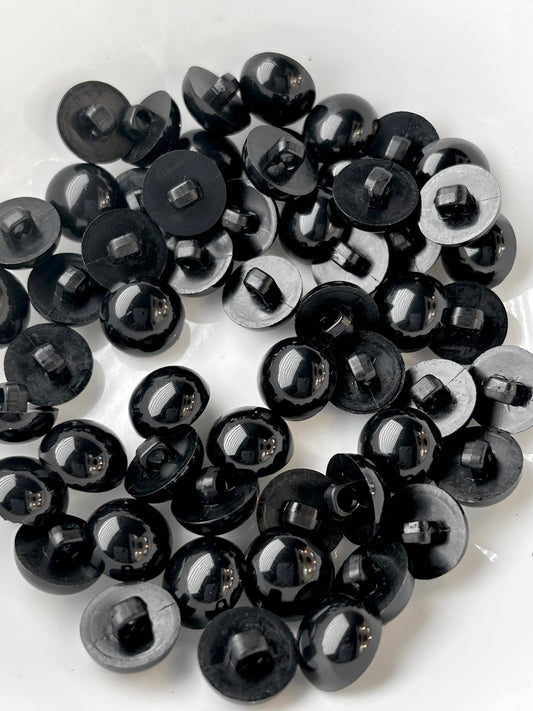 Snow White Dome Buttons and Black Round Dome Vintage Sewing Button for Clothing / Coat & Jacket Buttons 7/8” #1082 | 3/4” #1083 | 5/8” #1169