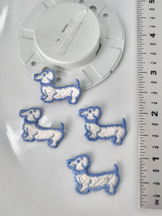 Dog lovers Appliqués Collection blue red white pink tan wholesale embroidered appliques patches #55