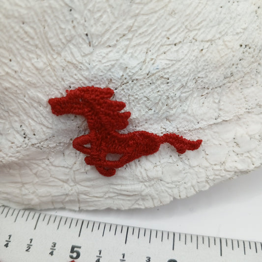 Red horse appliques running horse Patches #438