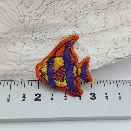 Purple orange yellow fish Patches sewing appliqué #461