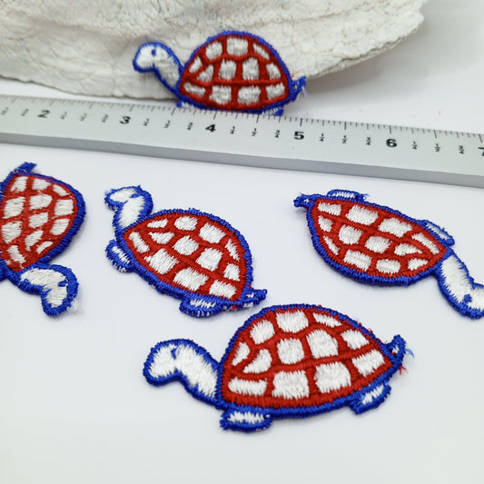 Red white blue turtle Patches sewing appliqué #458