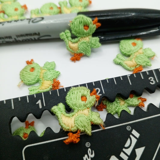 Green orange yellow chicks vintage patch decorative Patches chicken bird sewing appliqué #404