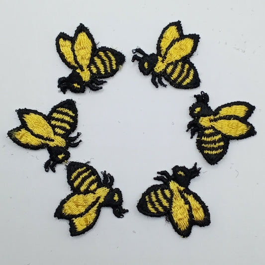 Black, yellow bumblebee sewing patches appliqué #495