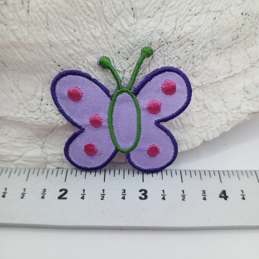 Pink green Lilac Purple butterfly Patches Iron on sewing appliqué #480