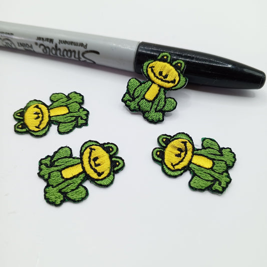 Yellow green frog Patches sewing appliqué #456