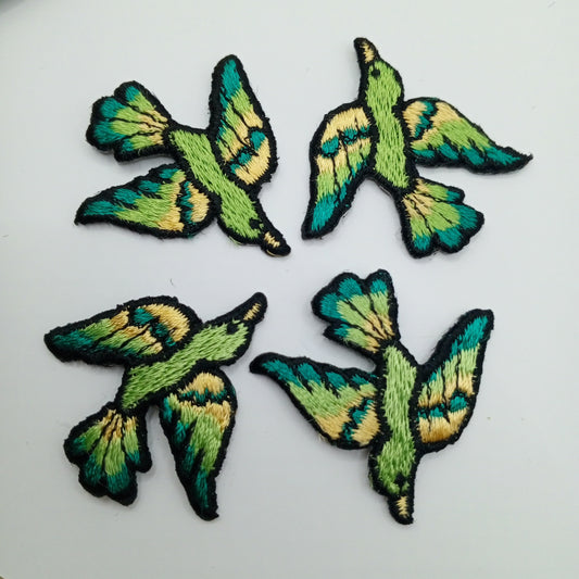 Green yellow bird iron on sewing appliqué Patches #413